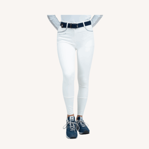 Harcour - Pantalon équitation Jaltika - Fix System Grip - Blanc