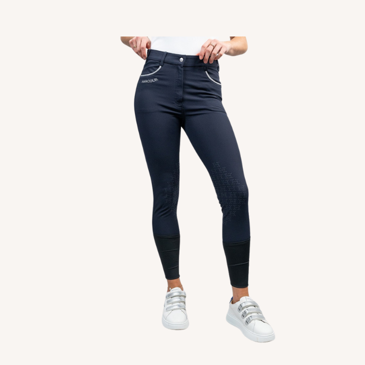 Harcour - Pantalon équitation Jaltika - Fix System Grip - Bleu Marine