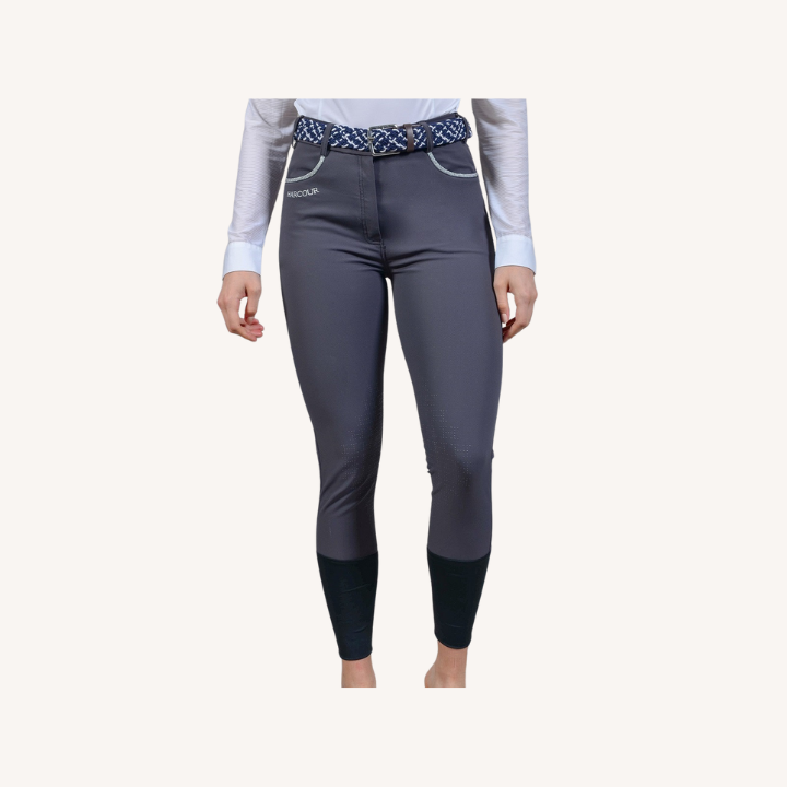 Harcour - Pantalon équitation Jaltika - Fix System Grip - Gris Foncé