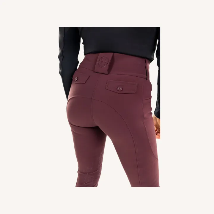 Harcour - Pantalon équitation Luce - Poche latérale - Aubergine
