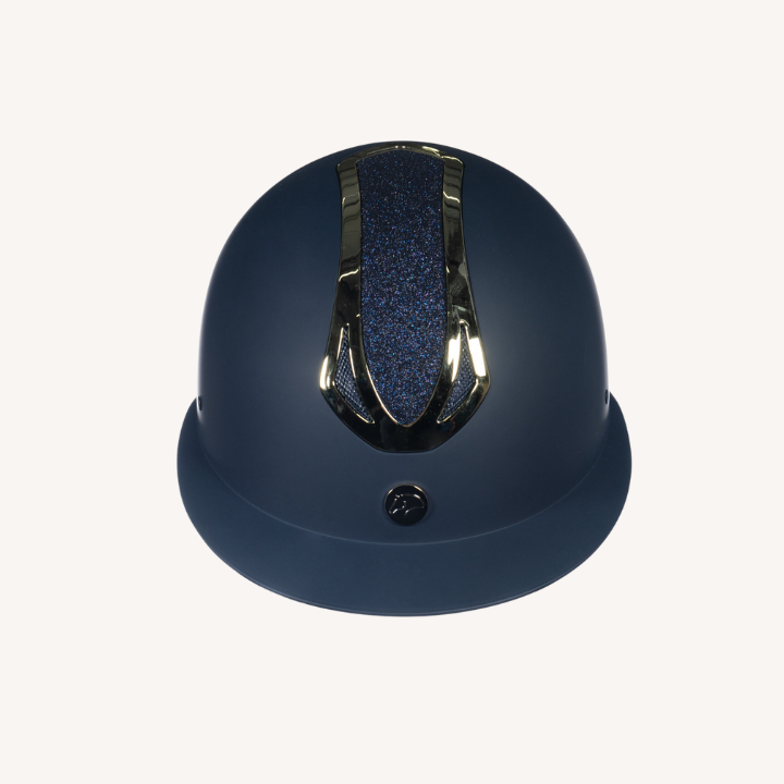 Hkm - Casque d'équitation Ilusion Bleu foncé_Doré