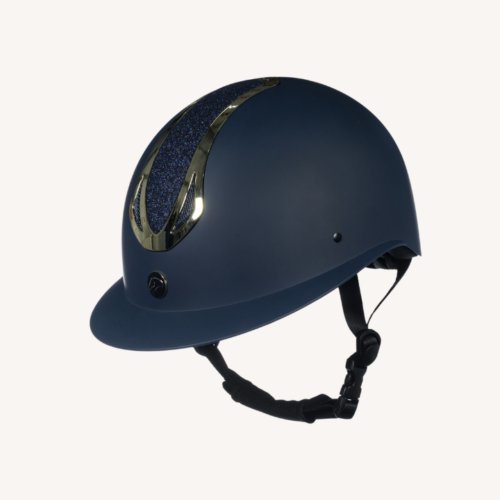 Hkm - Casque d'équitation Ilusion Bleu foncé_Doré