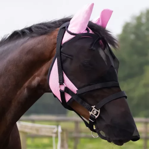 Qhp - Bonnet anti mouche - Clapet de Nez détachable - Rose
