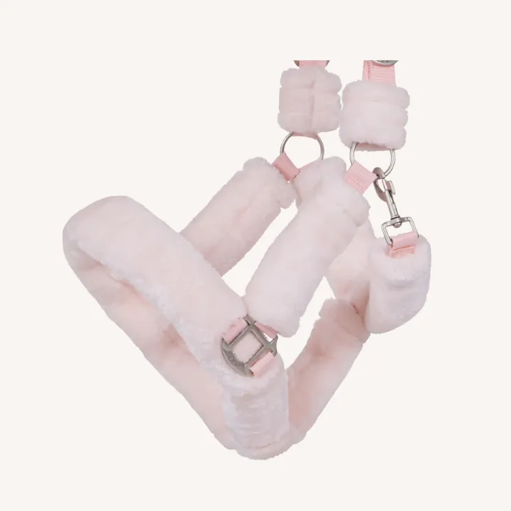 Qhp - Licol Alaska - Mouton Synthétique - Rose Poudré