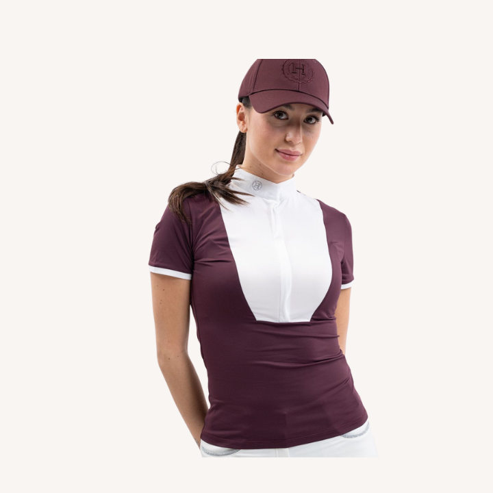 Harcour - Polo de concours Shine - Aubergine