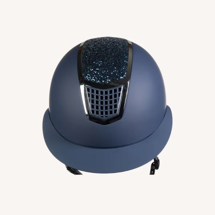 Hkm - Casque d'équitation Alarion Diamond - Marine_argenté