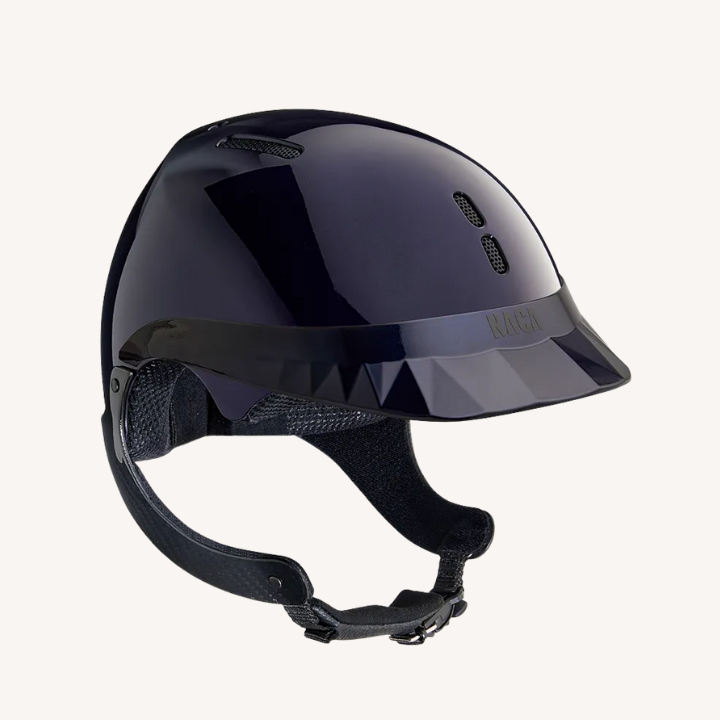 Naca - Casque d'équitation Gravity XP - Visière Standard Glow - Brillant Bleu