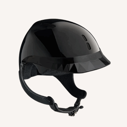 Naca - Casque d'équitation Gravity XP - Visière Standard Glow - Brillant Noir