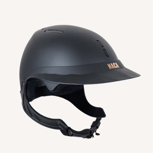 Naca - Casque d'équitation Gravity TR - Visière large Glow - Mat Noir
