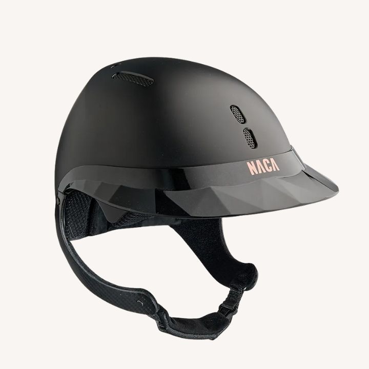 Naca - Casque d'équitation Gravity XP - Visière Large Glow - Mat Noir