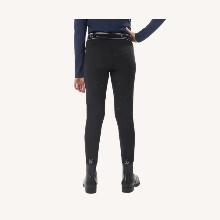 Qhp - Legging équitation Eden Junior - Noir
