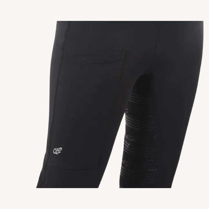 Qhp - Legging équitation Eden Junior - Noir