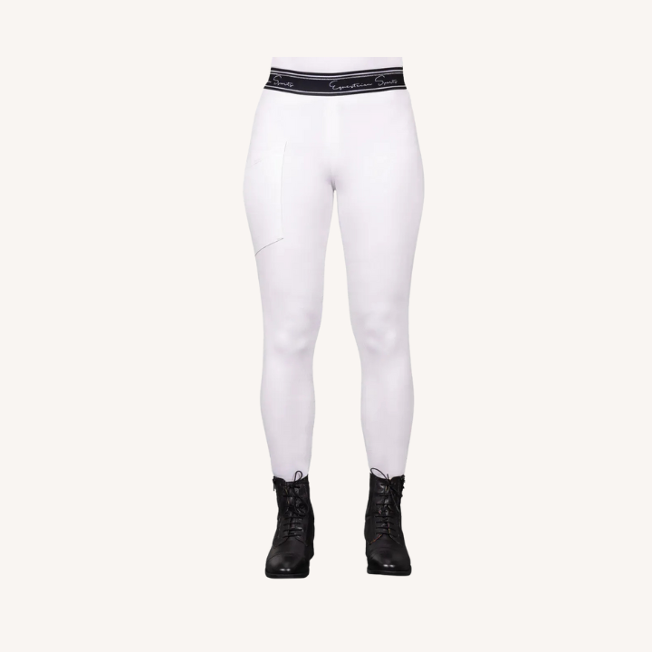 Qhp - Legging équitation Eden Junior - blanc