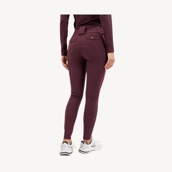 Harcour - Pantalon équitation Luce - Poche latérale - Aubergine