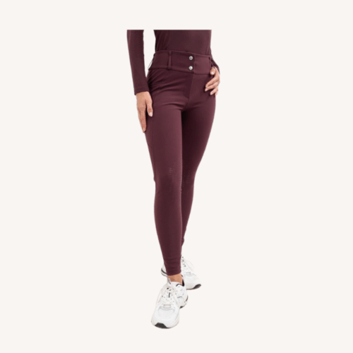 Harcour - Pantalon équitation Luce - Poche latérale - Aubergine