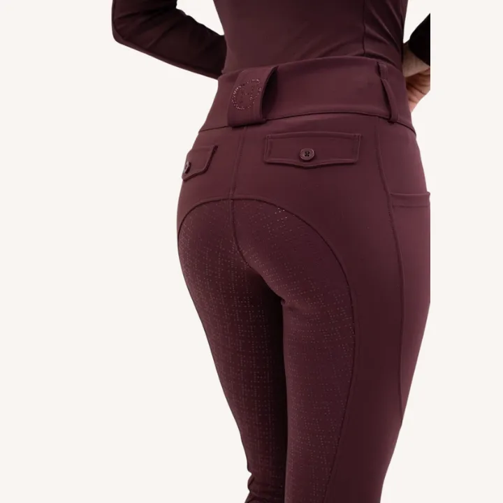 Harcour - Pantalon équitation Luce - Poche latérale - Aubergine