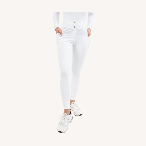 Harcour - Pantalon équitation Ludivine - Poche latérale + grip intégral - Blanc
