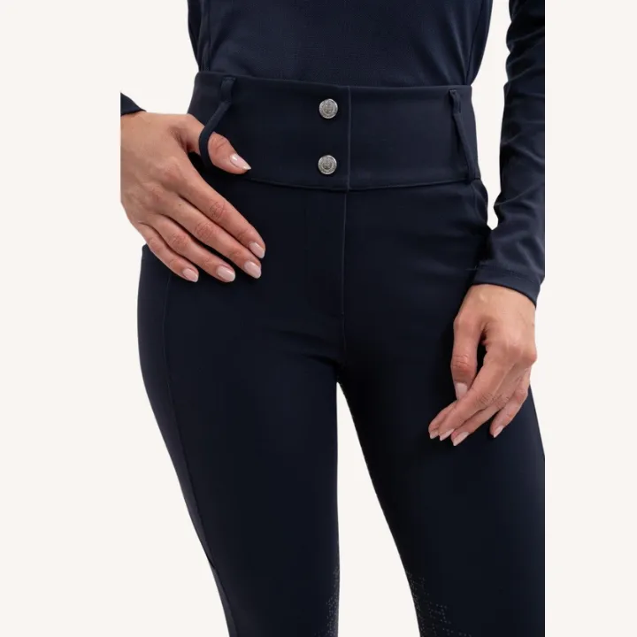 Harcour - Pantalon équitation Ludivine - Poche latérale + grip intégral - Bleu Marine