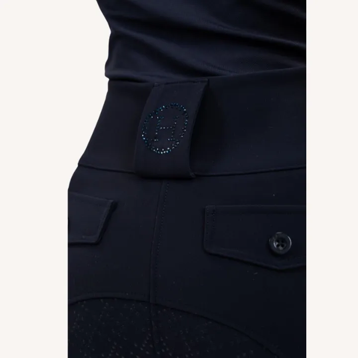 Harcour - Pantalon équitation Ludivine - Poche latérale + grip intégral - Bleu Marine