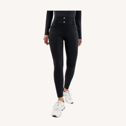 Harcour - Pantalon équitation Ludivine - Poche latérale + grip intégral - Noir