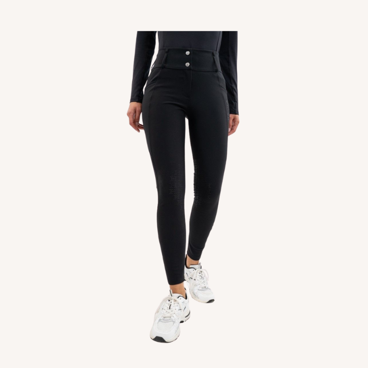 Harcour - Pantalon équitation Ludivine - Poche latérale + grip intégral - Noir