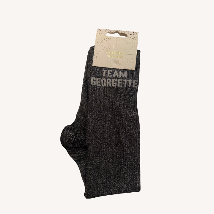 Paillettes Attitude - Chaussettes d'équitation _TEAM GEORGETTE_ - gris