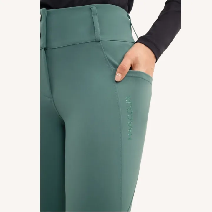 Harcour - Pantalon équitation Ludivine - Poche latérale + grip intégral - Paon