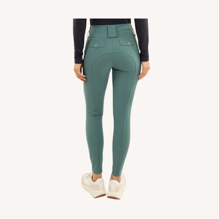 Harcour - Pantalon équitation Ludivine - Poche latérale + grip intégral - Paon