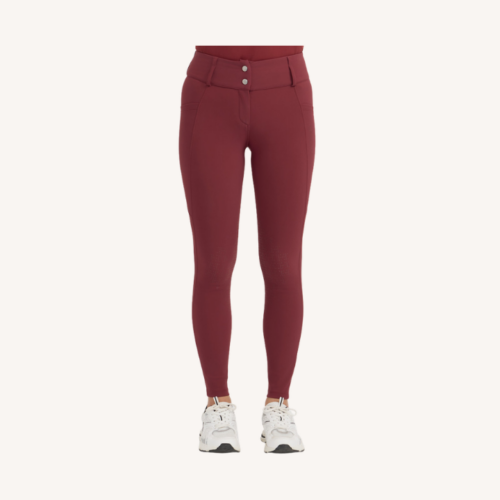 Harcour - Pantalon équitation Ludivine - Poche latérale + grip intégral - Vigne