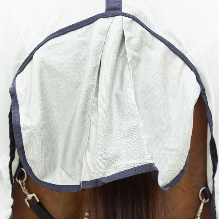 Qhp - Chemise anti-mouches avec couvre cou et masque amovible - Grise
