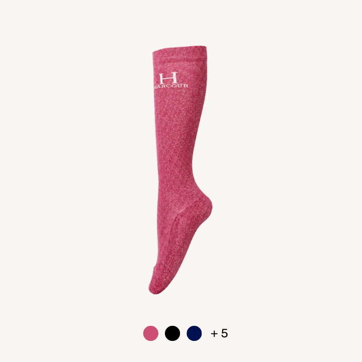 Harcour - Chaussettes à paillettes Happy - 1 paire - 8 coloris